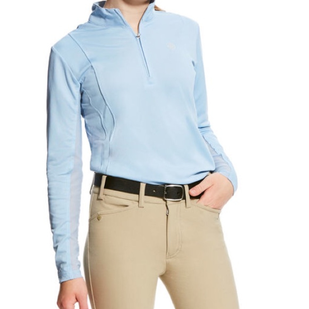 NWOT Blue Ariat Sunstopper 1/4 zip Baselayer